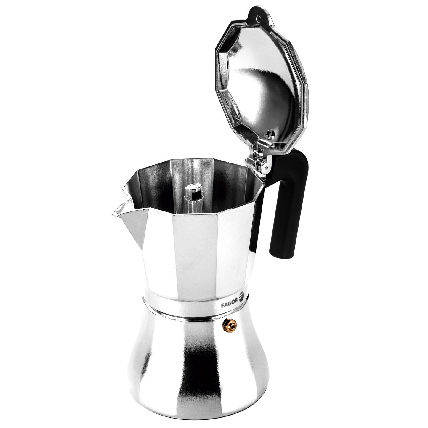 Cafetera Italiana Inducción, Aluminio, Todo Tipo Cocinas, Vitrocerámica, Gas, Fagor_5