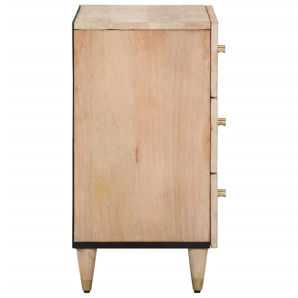 Mesita De Noche Madera Maciza De Mango 50x33x60 Cm_2