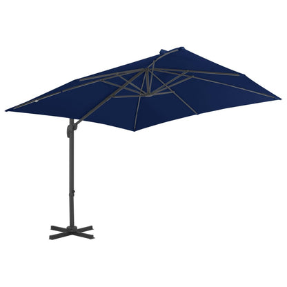 Vidaxl Sombrilla Voladiza Con Poste De Aluminio Azul Marino 3x3 M_1
