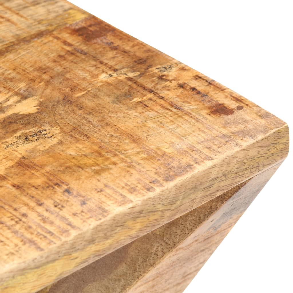 Mesa Auxiliar De Madera Maciza De Mango 35x35x55 Cm_1