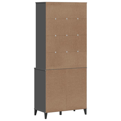 Aparador Alto Viken Madera De Pino Gris Antracita 80x40x190 Cm / Vetonek_2