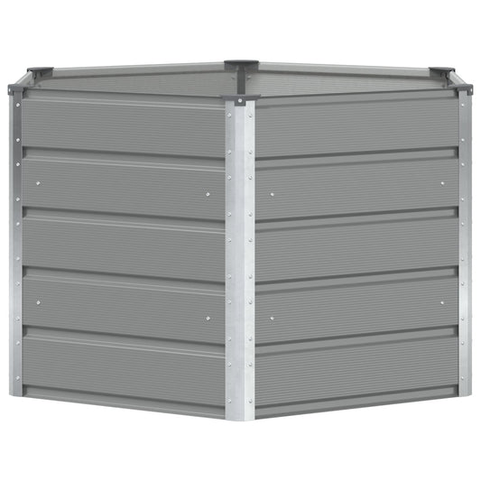 Jardinera Gris Claro 129 X 129 X75 Cm Acero_0