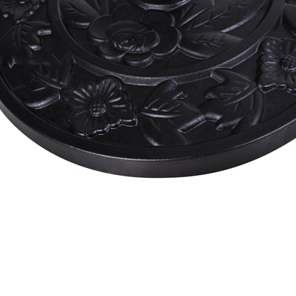 Outsunny Base De Sombrilla Peso 9 Kg En Forma De Semicírculo 50x31x32 Cm Negro_4