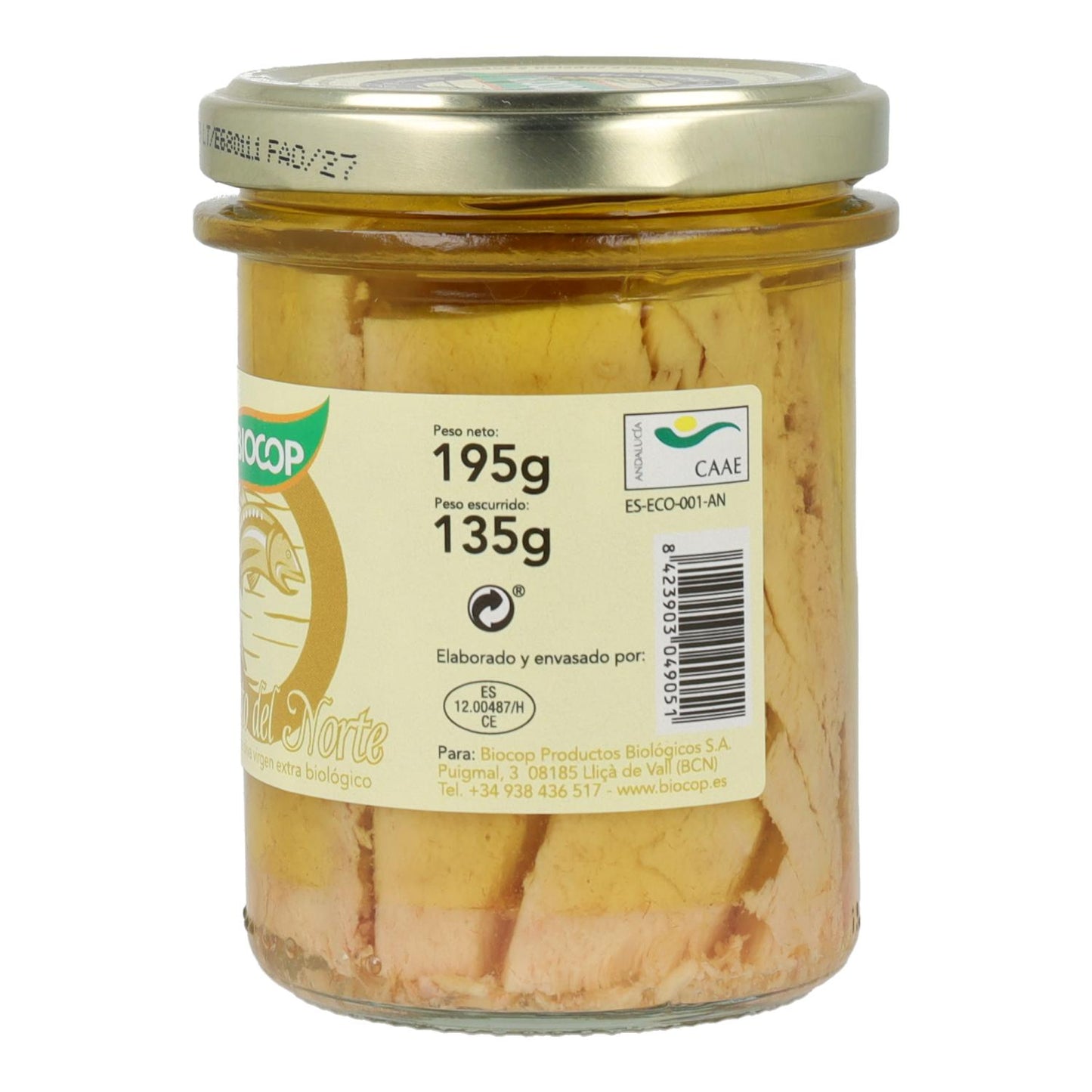 Filetes de Bonito del Norte Bio en conserva Biocop 175 g