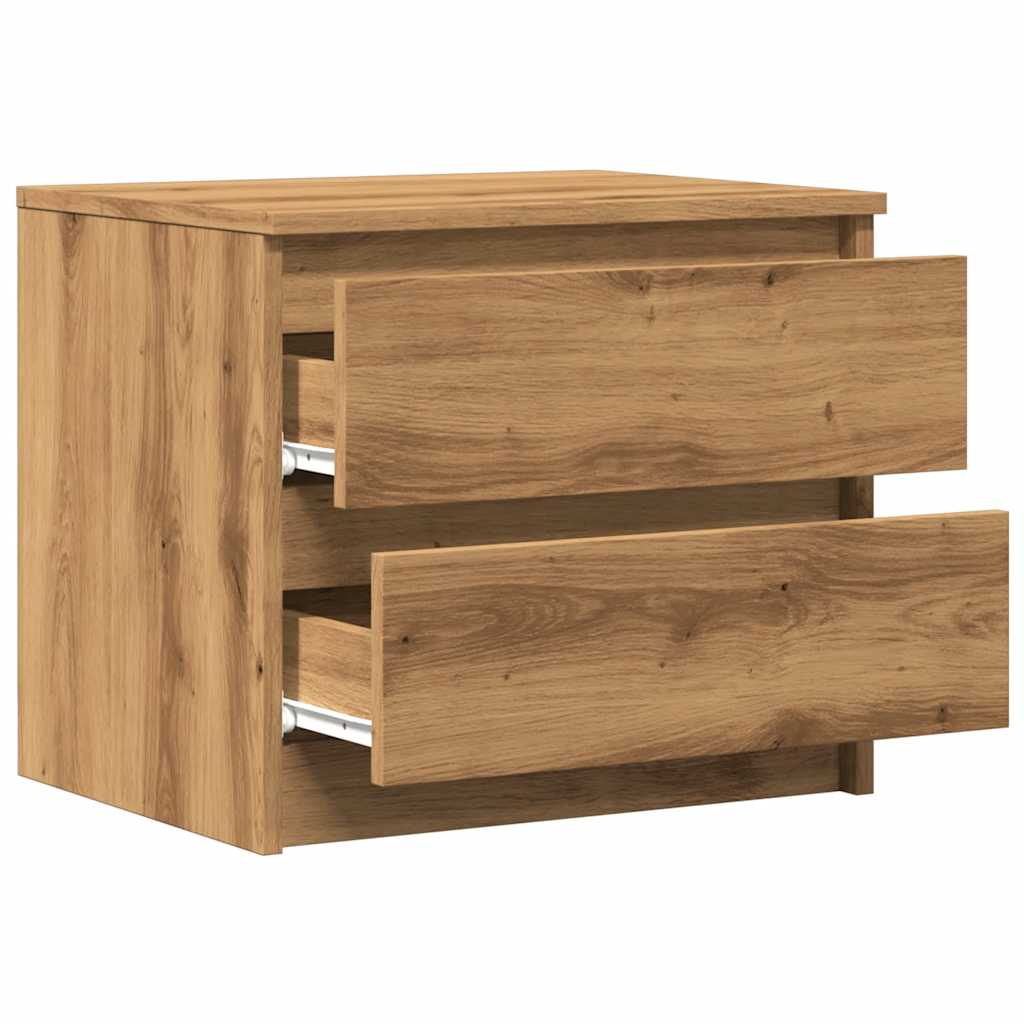 Mesita De Noche Madera De Ingeniería Roble Artisan 50x40x43.5cm_3