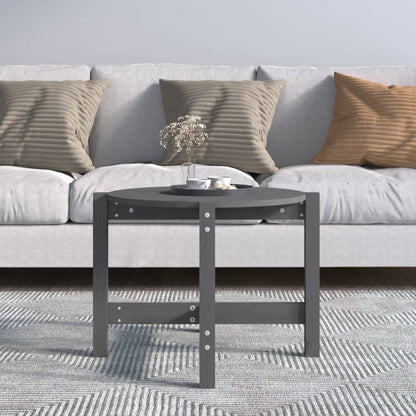 Mesa De Centro De Madera Maciza De Pino Gris 62,5x45 Cm_1