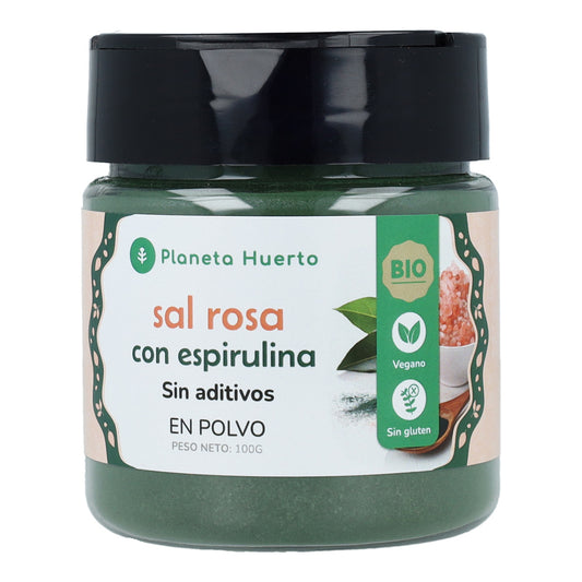 Sal Rosa con Alga Espirulina polvo ECO Planeta Huerto 100g