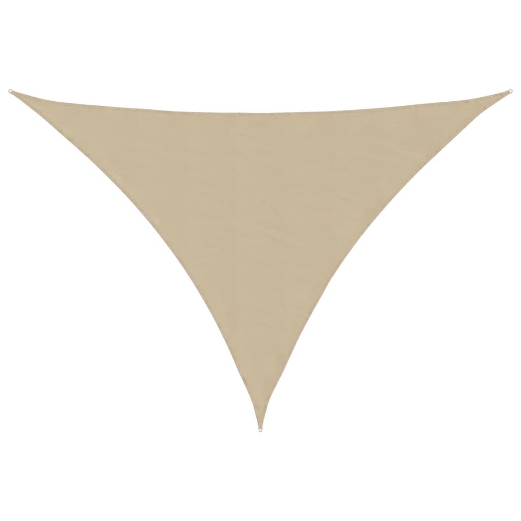 Vidaxl Toldo De Vela Triangular Tela Oxford Beige 3x3x4,24 M_0