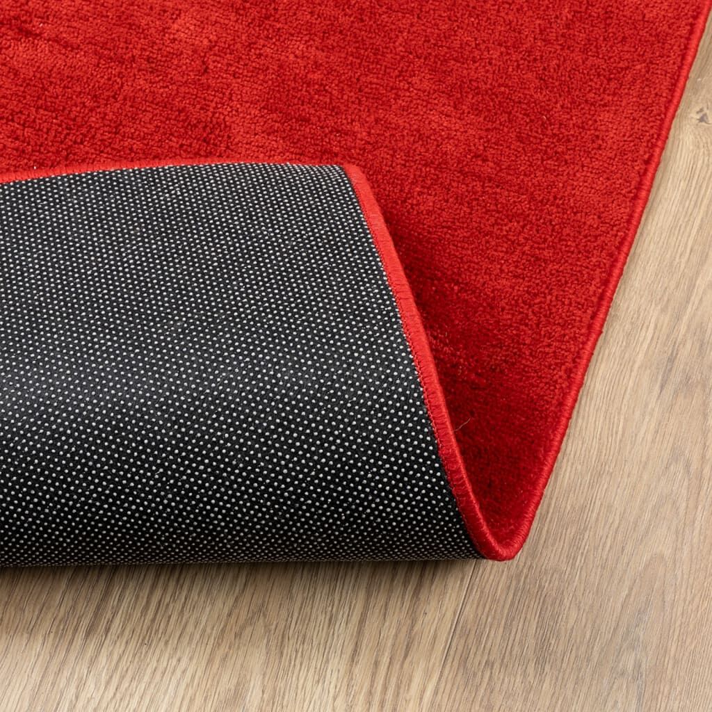 Vidaxl Alfombra De Pelo Corto Oviedo Rojo 80x250 Cm_4