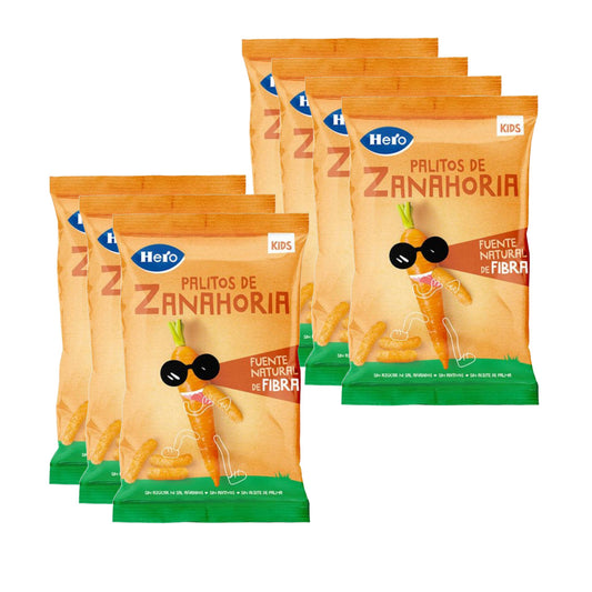 Pack 7x Palitos de zanahoria 30 g-Hero Kids