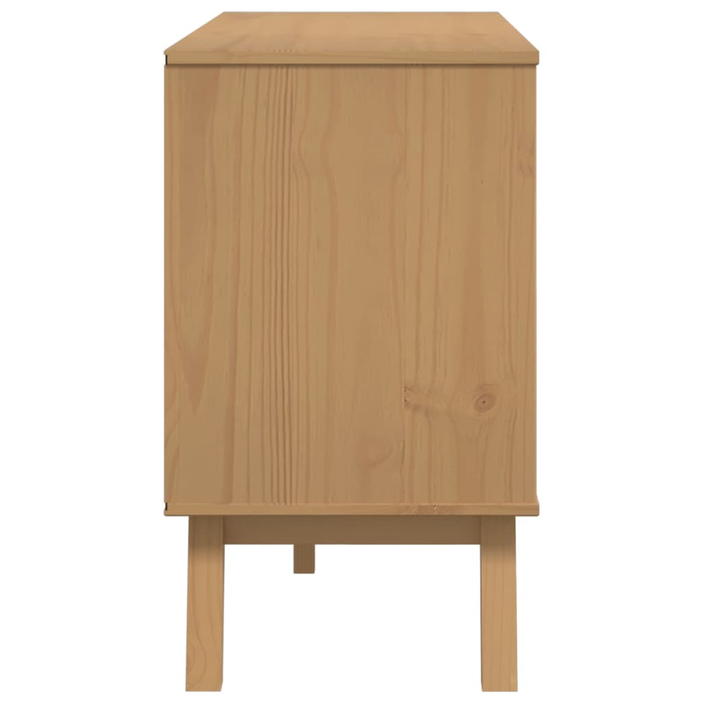 Aparador Olden Madera Maciza Pino Gris Y Marrón 114x43x73,5 Cm / Vetonek_3