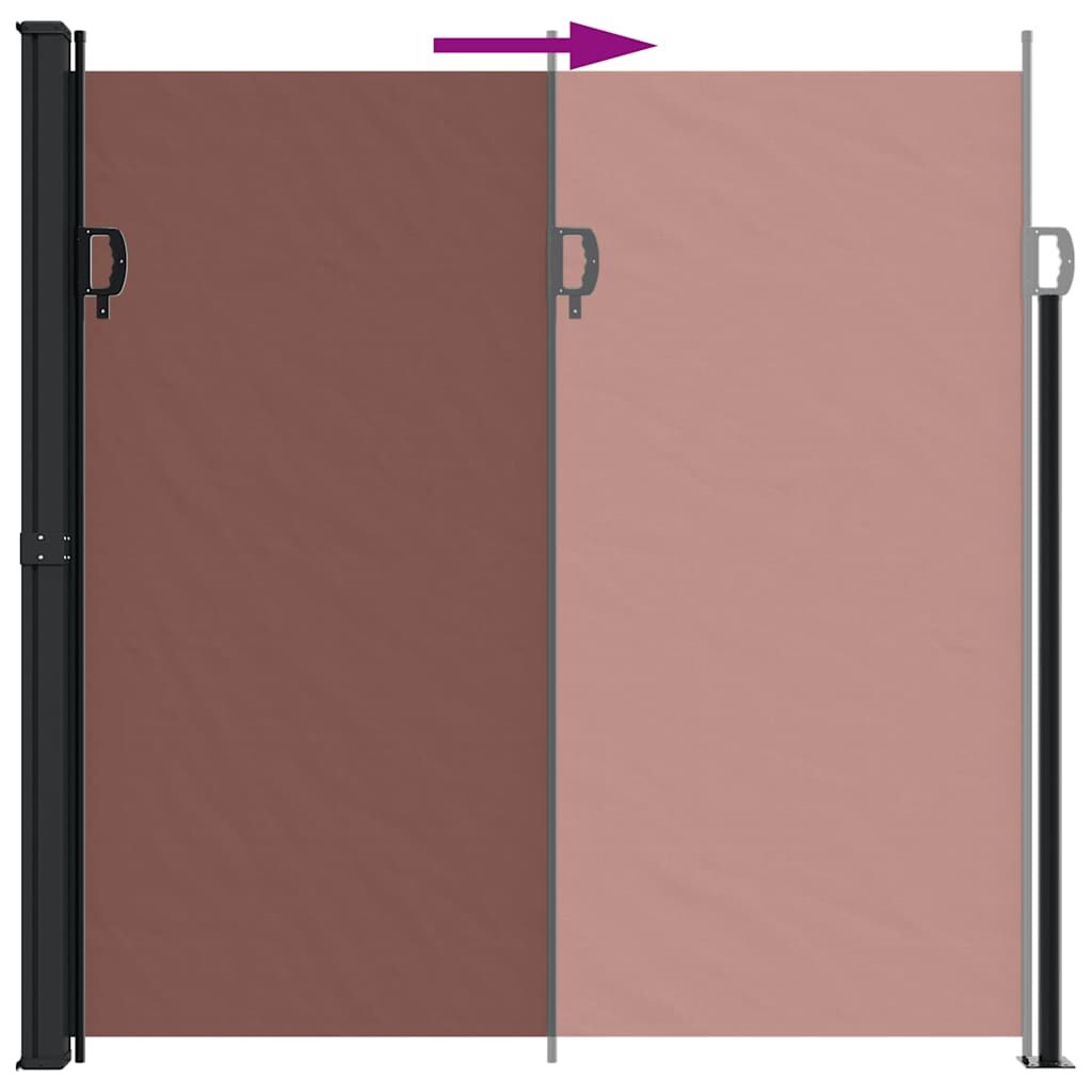 Vidaxl Toldo Lateral Retráctil Marrón 200x500 Cm_4
