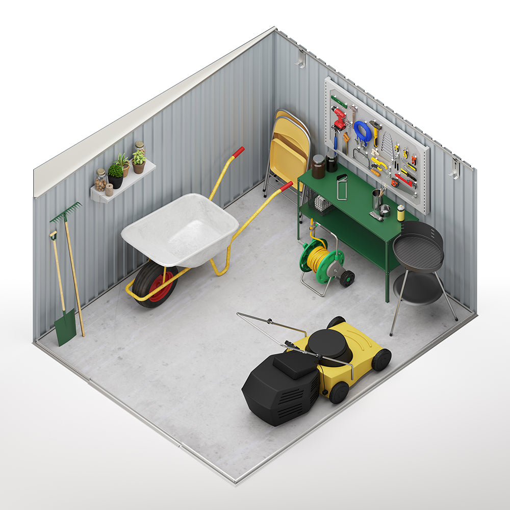 Caseta Metal Wasabi Stark 6,6m2 - 10 Años De Garantía - 279x238x203cm. Cobertizo Jardin_2