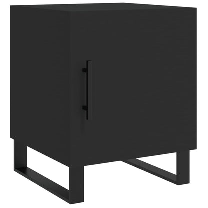 Mesitas De Noche 2 Uds Madera De Ingeniería Negro 40x40x50 Cm_4