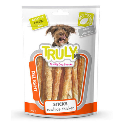 Snack Para Perro Palito De Vacuno Con Pollo Truly 12 Bolsas X 85gr 12x85gr_0