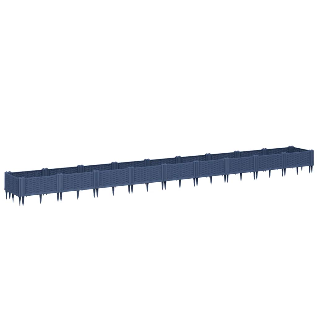 Jardinera Con Clavijas Pp Azul Gris 362,5x42,5x28,5 Cm_4