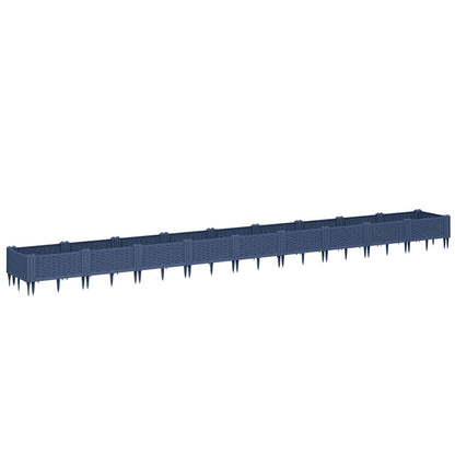 Jardinera Con Clavijas Pp Azul Gris 362,5x42,5x28,5 Cm_4