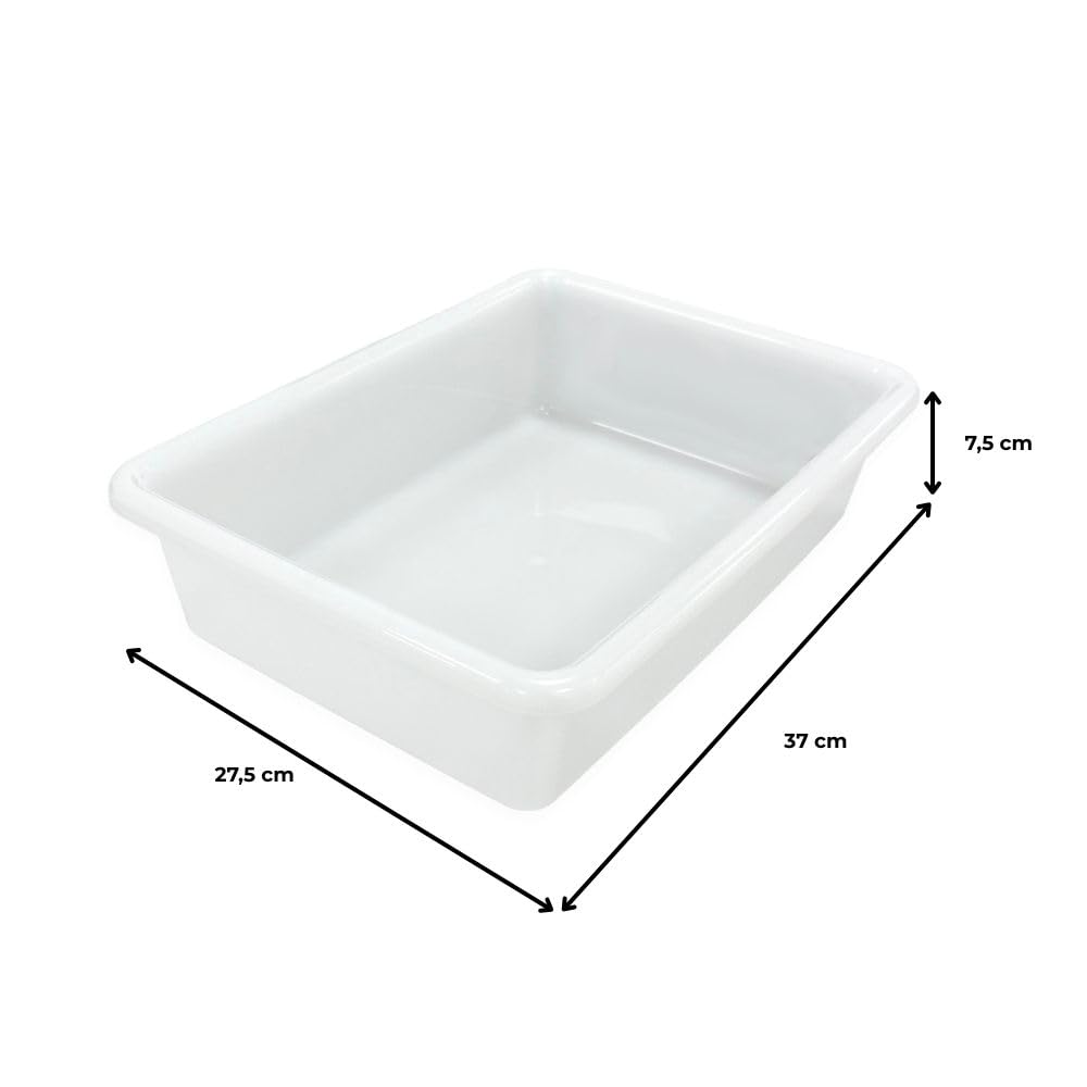 12 Bandejas Uso Alimentario Con Tapa: 5,6l Sin Bpa's (38 X 28,4 X 7,5cm) - Cocinas, Restaurantes, Pescaderías, Catering_3