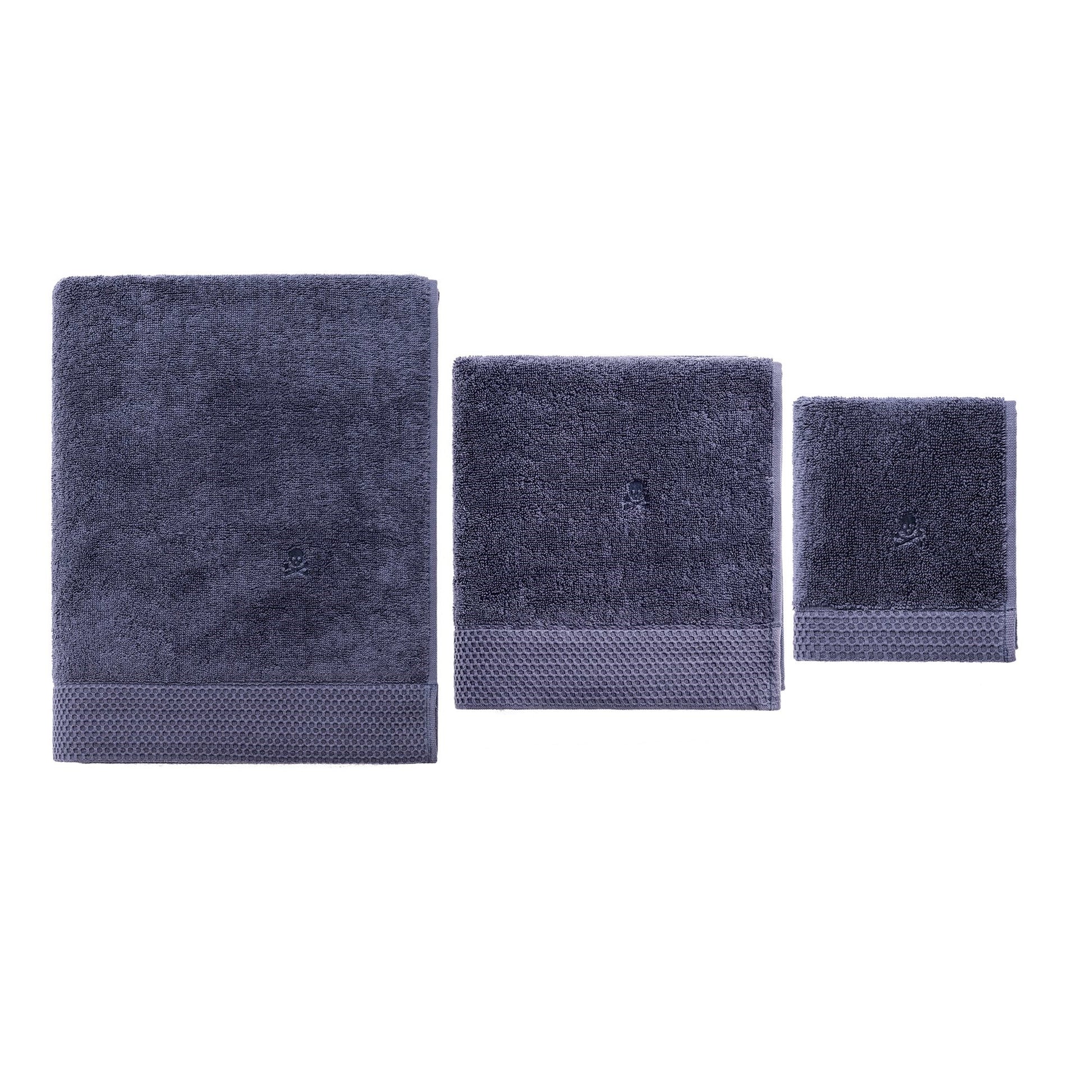 Juego De 3 Toallas Navy (tocador 30x50cm, Manos 50x100cm Y Baño 90x150cm) Scalpers Home_0