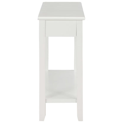 Mesa Consola De Madera Blanco 110x35x80 Cm_3