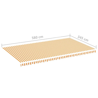 Tela De Repuesto Para Toldo Amarillo Y Blanco 6x3,5 M Poliéster_5