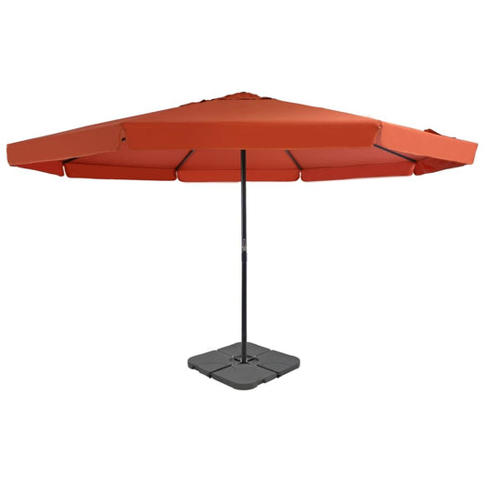 Vidaxl Sombrilla De Jardín Con Base Portátil Terracota_0
