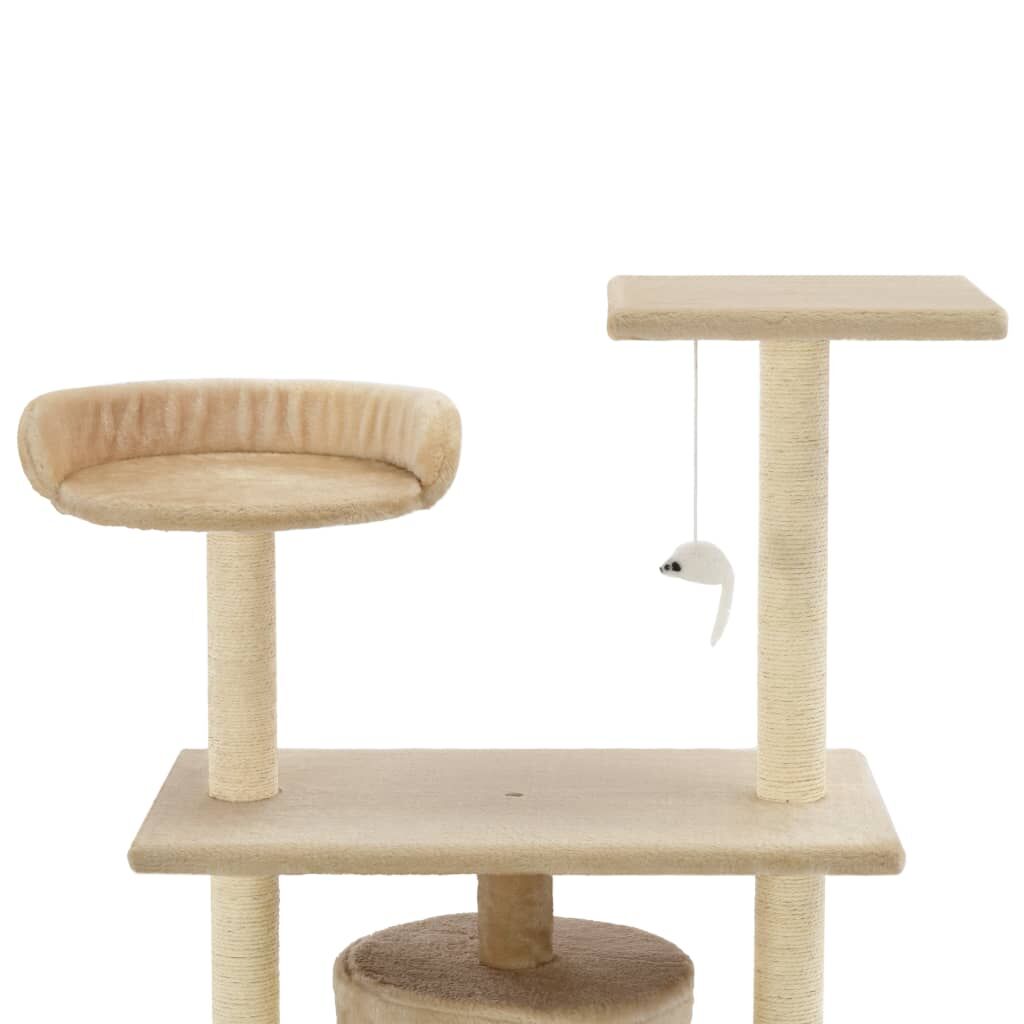 Vidaxl Rascador Para Gatos Con Postes Rascadores De Sisal 95 Cm Beige_3