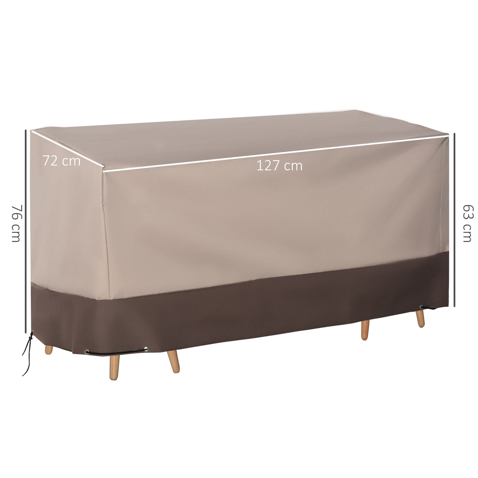 Outsunny Funda Para Muebles De Jardín Oxford Resistente 127x72x76cm Mesas Sillas_2