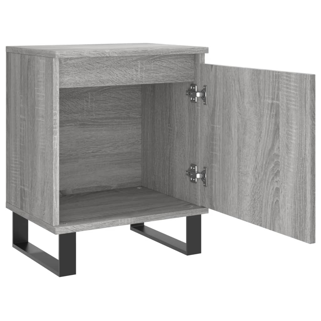 Mesita De Noche 2 Uds Madera Ingeniería Gris Sonoma 40x30x50 Cm_4