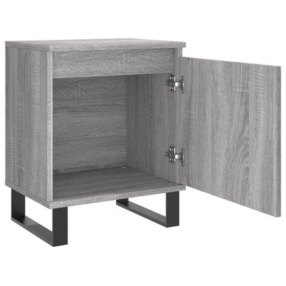 Mesita De Noche Madera De Ingeniería Gris Sonoma 40x30x50 Cm_4
