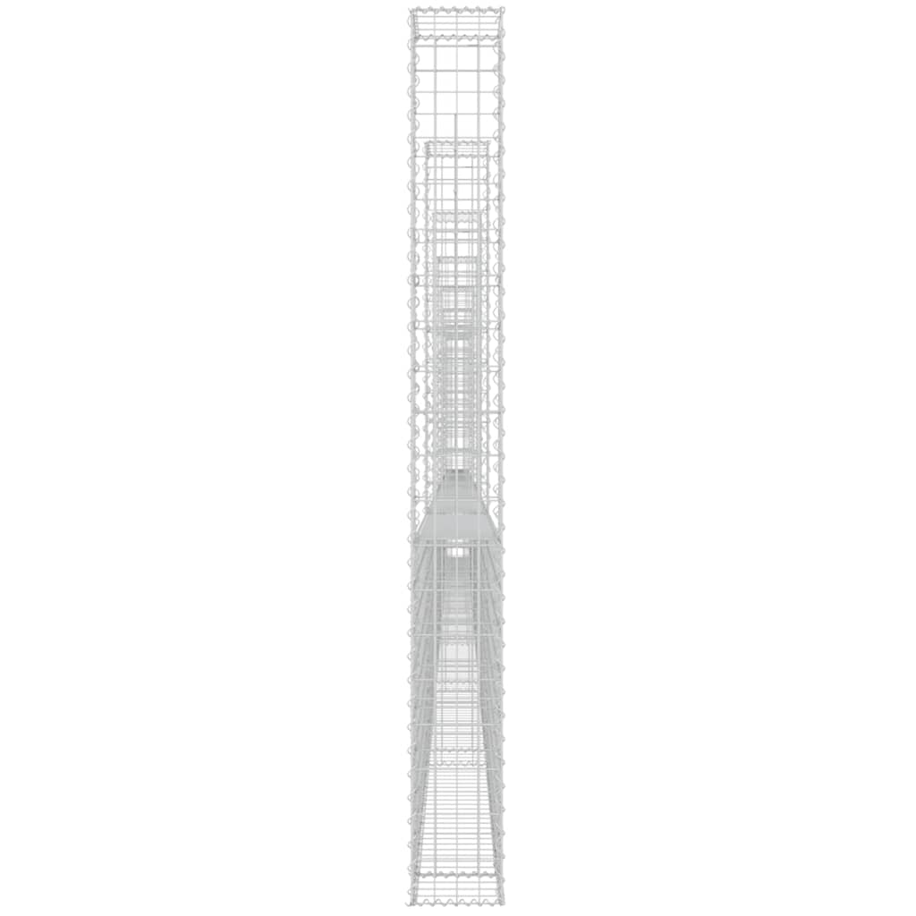 Cesta De Gaviones Forma De U 8 Postes De Hierro 860x20x200 Cm / Vetonek_3