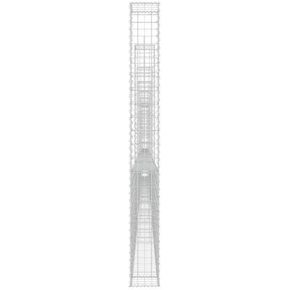 Cesta De Gaviones Forma De U 8 Postes De Hierro 860x20x200 Cm / Vetonek_3