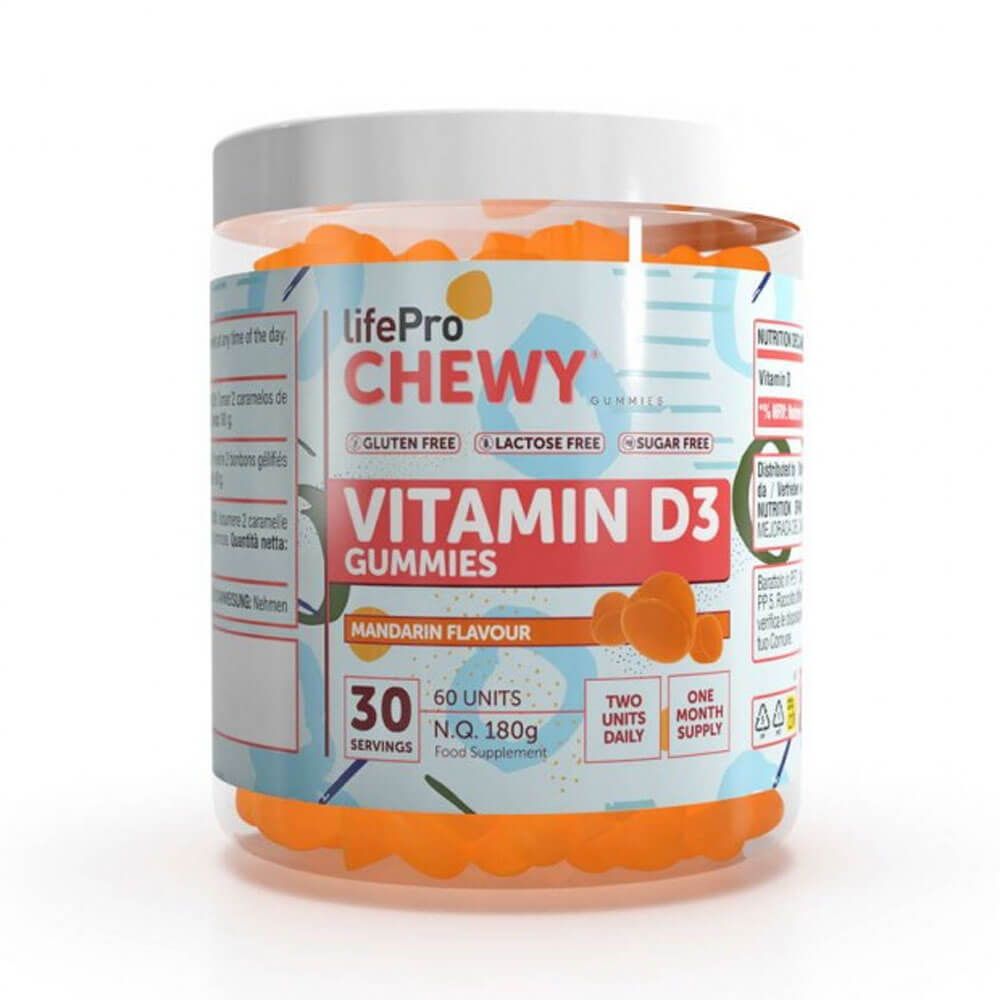 Vitamina D3 Gummies - 60 Gummies - Mandarina - Vitamina D - Lifepro_0