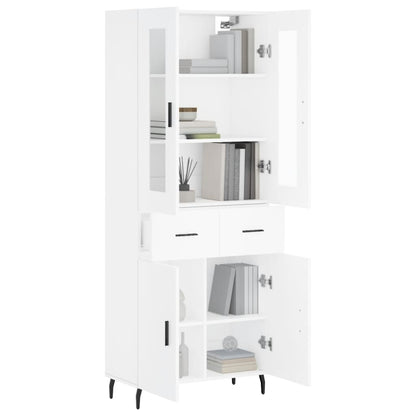 Aparador Alto Madera Contrachapada Blanco 69,5x34x180 Cm_2