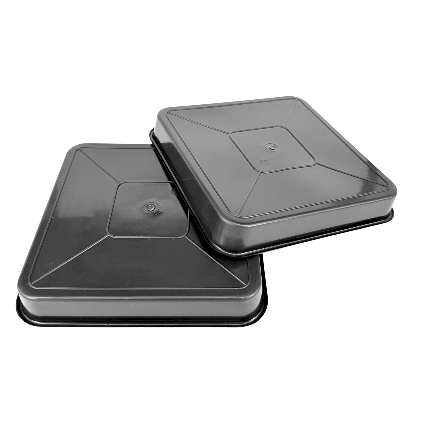 Pack 3 Bandejas Negras Para Macetas 20x20 Cm | Plástico Grueso, Sin Agujeros – Ideal Drenaje, Organización O Germinación