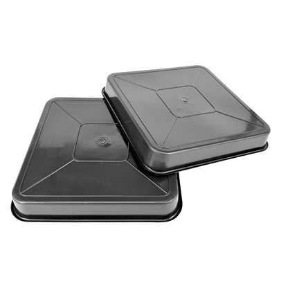 Plato Cuadrado Negro 15x15 Cm Sin Agujeros (3uds) | Plástico Grueso Y Resistente – Ideal Macetas, Drenaje Y Organización