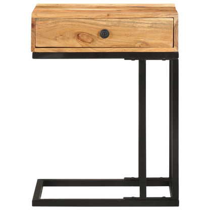 Mesa Auxiliar Forma De U Madera Maciza De Acacia 45x30x61 Cm_1