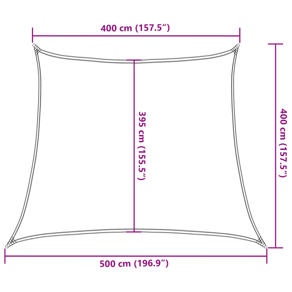 Vidaxl Toldo De Vela Hdpe Blanco 160 G/m² 4/5x4 M_2