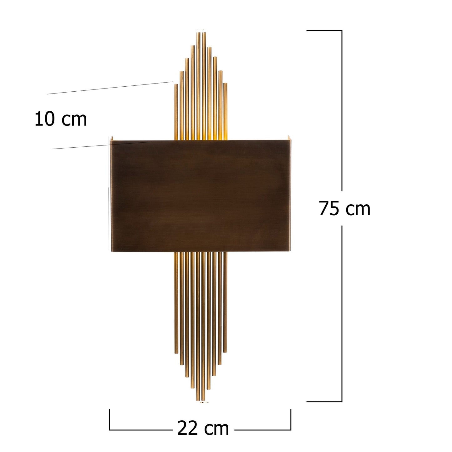 Aplique De Pared, Metal , Vintage, 75x10x22, Casquillo E 27 Max 40 W_1