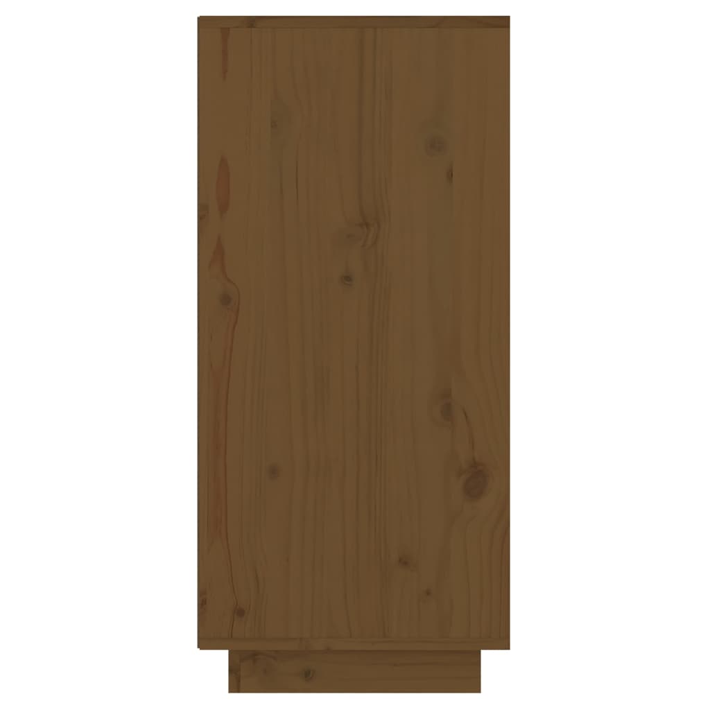 Mesa Consola De Madera Maciza De Pino Marrón Miel 60x34x75 Cm / Vetonek_4