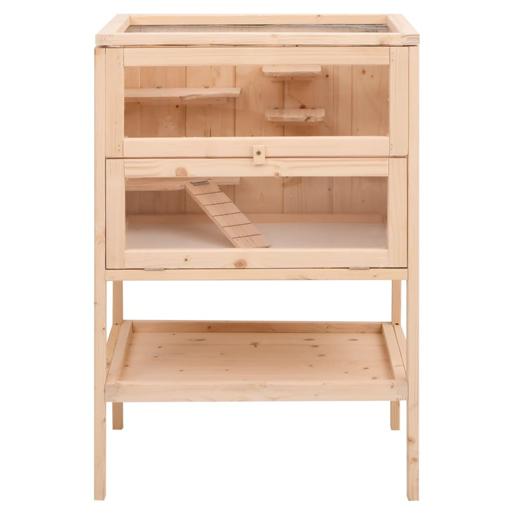 Vidaxl Jaula Para Hámster 55x40x80 Cm De Madera Maciza De Abeto_3