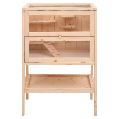 Vidaxl Jaula Para Hámster 55x40x80 Cm De Madera Maciza De Abeto_3