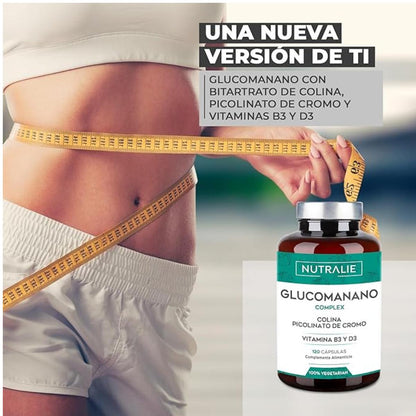 Nutralie Glucomanano con Colina + B3 + D3 Pérdida Peso 120 cápsulas
