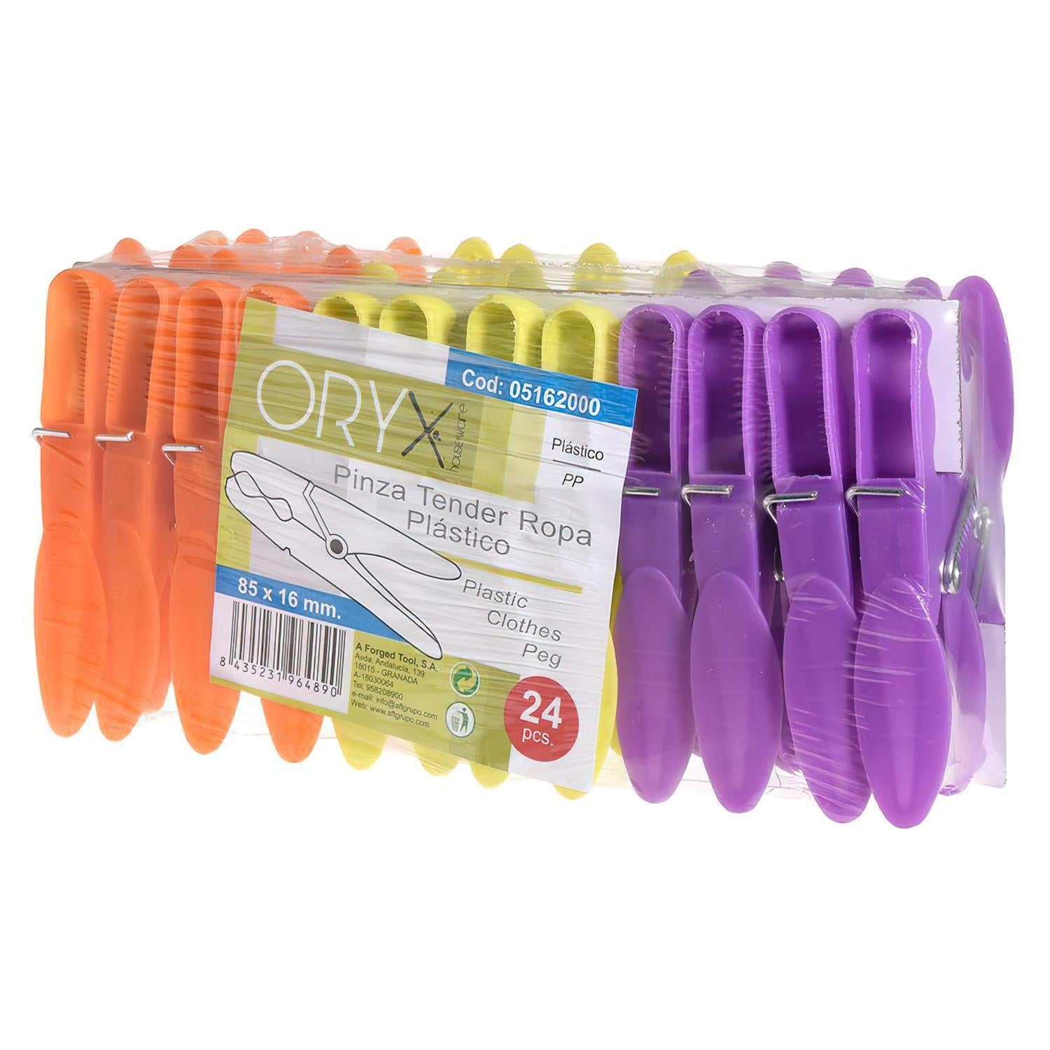 Pinzas Tender Ropa Plastico (pack 24 Piezas)