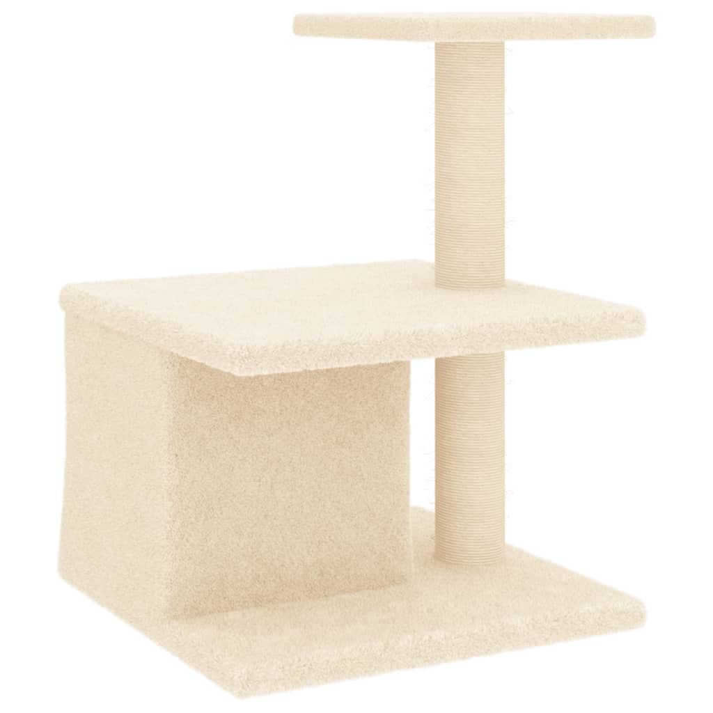 Vidaxl Rascador Para Gatos Con Postes De Sisal Color Crema 48 Cm_4