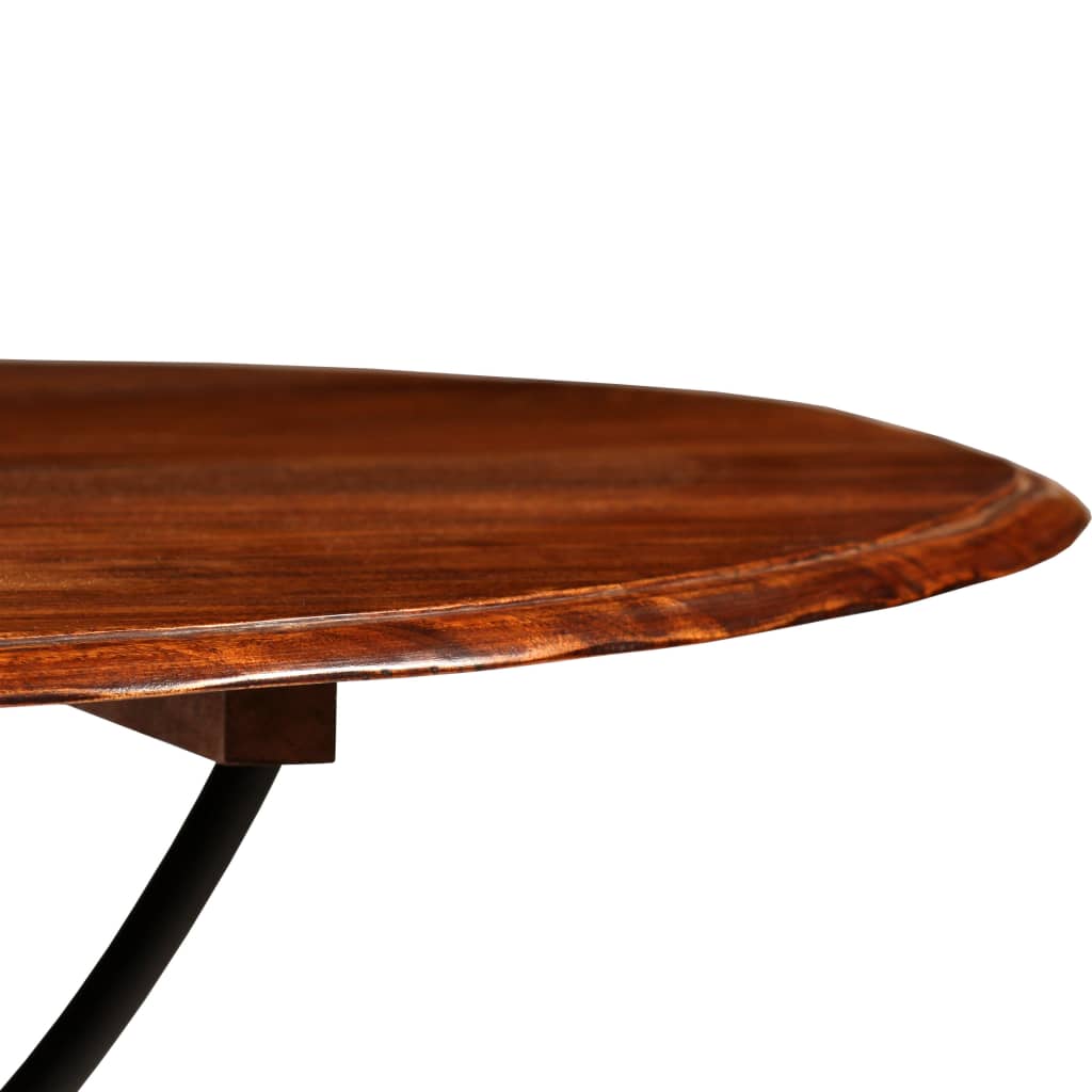 Mesa De Comedor Madera Maciza De Acacia Acabado Miel 120x76 Cm_3