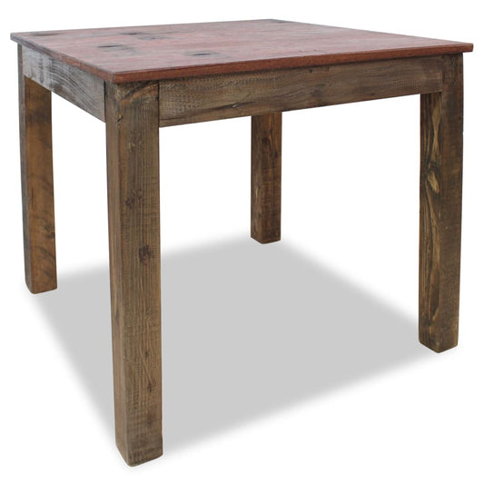 Mesa De Comedor De Madera Reciclada Mixta 82x80x76 Cm_0