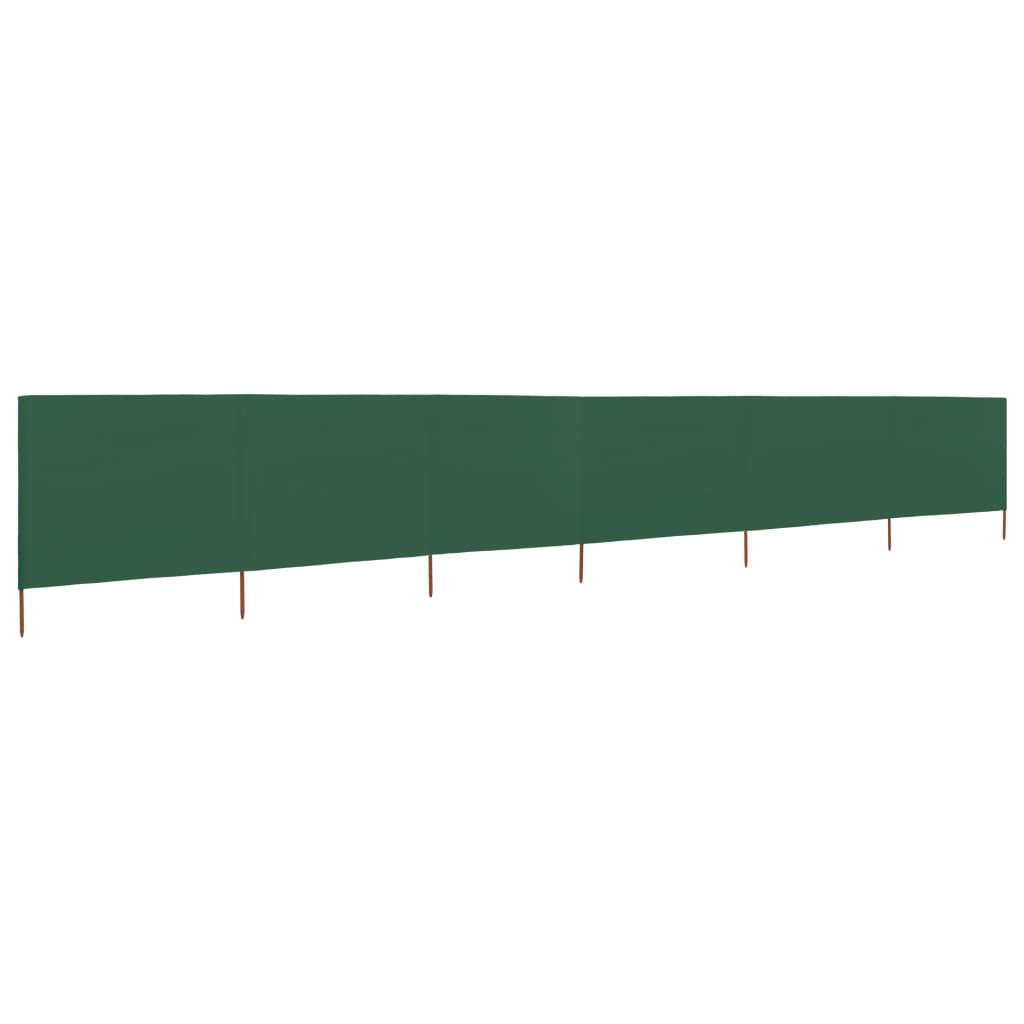 Vidaxl Paravientos De Playa De 6 Paneles Tela Verde 800x160 Cm_1