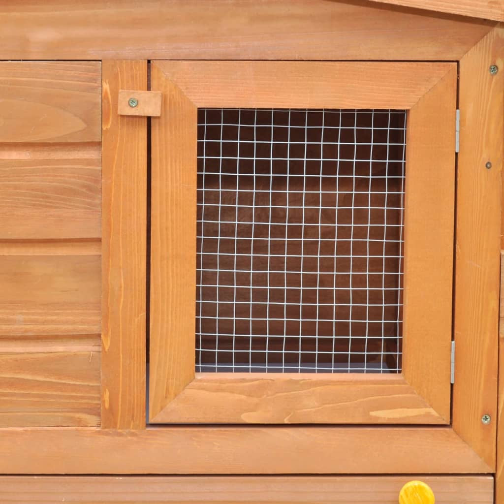 Vidaxl Casa De Animales Pequeños Jaula Conejera Con Tejados Madera_4