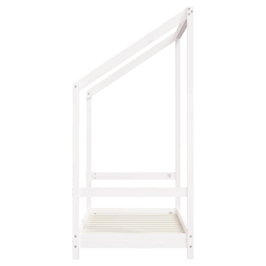 Vidaxl Estructura De Cama Para Niños Madera De Pino Blanco 70x140 Cm_4